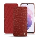 Housse cuir Samsung Galaxy S21 - Autruche ciliegia