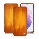 Housse cuir Samsung Galaxy S21 - Orange Patine