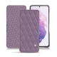 Housse cuir Samsung Galaxy S21 - Lilas - Couture ( Nappa - Pantone 2645U ) 