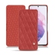Housse cuir Samsung Galaxy S21 - Cerise vintage - Couture