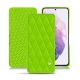 Custodia in pelle Samsung Galaxy S21 - Vert fluo - Couture