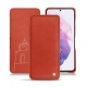 Samsung Galaxy S21 leather case - Arange clouquié