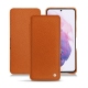 Samsung Galaxy S21 leather case - Orange vibrant