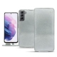 Housse cuir Samsung Galaxy S21 - Platinium ( Pantone 877C ) 