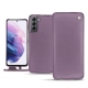 Housse cuir Samsung Galaxy S21 - Lilas ( Nappa - Pantone 2645U ) 