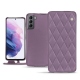 Housse cuir Samsung Galaxy S21 - Lilas - Couture ( Nappa - Pantone 2645U ) 