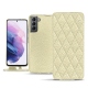 Funda de piel Samsung Galaxy S21 - Ivoire - Couture ( Sleek P C12 - White ) 