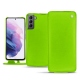 가죽 커버 Samsung Galaxy S21 - Vert fluo