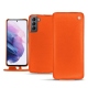 가죽 커버 Samsung Galaxy S21 - Orange fluo