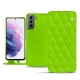 Capa em pele Samsung Galaxy S21 - Vert fluo - Couture