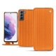 Housse cuir Samsung Galaxy S21 - Abaca arancio