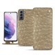 Capa em pele Samsung Galaxy S21 - Autruche desert
