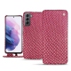 Custodia in pelle Samsung Galaxy S21 - Serpent ciclamino