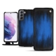 Housse cuir Samsung Galaxy S21 - Bleu Patine