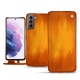 Housse cuir Samsung Galaxy S21 - Orange Patine