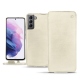 Lederschutzhülle Samsung Galaxy S21 - Blanc escumo