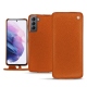 가죽 커버 Samsung Galaxy S21 - Orange vibrant