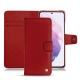 Housse cuir Samsung Galaxy S21 - Rouge ( Nappa - Pantone 199C ) 