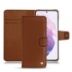 Housse cuir Samsung Galaxy S21 - Marron ( Nappa - Pantone 1615C ) 