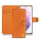 가죽 커버 Samsung Galaxy S21 - Orange ( Nappa - Pantone 1495U ) 
