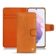 Lederschutzhülle Samsung Galaxy S21 - Mandarine vintage ( Pantone 165C ) 