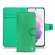 Samsung Galaxy S21 leather case - Menthe vintage ( Pantone 562C ) 