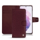 Capa em pele Samsung Galaxy S21 - Lie de vin ( Pantone 5115C ) 