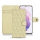 Lederschutzhülle Samsung Galaxy S21 - Beige - Couture ( Nappa - Pantone 7502C ) 