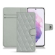 Custodia in pelle Samsung Galaxy S21 - Gris - Couture ( Nappa - Pantone W428C ) 
