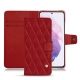 Samsung Galaxy S21 leather case - Rouge - Couture ( Nappa - Pantone 199C ) 