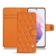Custodia in pelle Samsung Galaxy S21 - Orange - Couture ( Nappa - Pantone 1495U ) 
