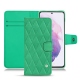Housse cuir Samsung Galaxy S21 - Menthe vintage - Couture