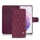 Capa em pele Samsung Galaxy S21 - Prune vintage - Couture