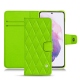 Lederschutzhülle Samsung Galaxy S21 - Vert fluo - Couture