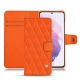 Custodia in pelle Samsung Galaxy S21 - Orange fluo - Couture