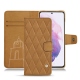 Housse cuir Samsung Galaxy S21 - Castan esparciate - Couture