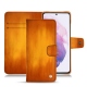 Housse cuir Samsung Galaxy S21 - Orange Patine