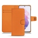 가죽 커버 Samsung Galaxy S21 - Orange PU