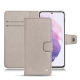 Samsung Galaxy S21 leather case - Taupe innocent