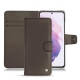 Housse cuir Samsung Galaxy S21 - Gris Veggie