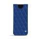Capa em pele Samsung Galaxy S21 - Bleu océan - Couture ( Nappa - Pantone 293C ) 