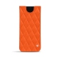 Samsung Galaxy S21 leather pouch - Orange fluo - Couture
