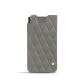 Samsung Galaxy S21 Ultra leather pouch - Acier vintage - Couture
