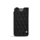 Samsung Galaxy S21 Ultra leather pouch - Negre poudro - Couture