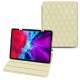 Housse cuir Apple iPad Pro 12.9" (2020) - Ivoire - Couture ( Sleek P C12 - White ) 
