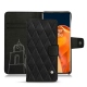 OnePlus 9 Pro leather case - Negre poudro - Couture