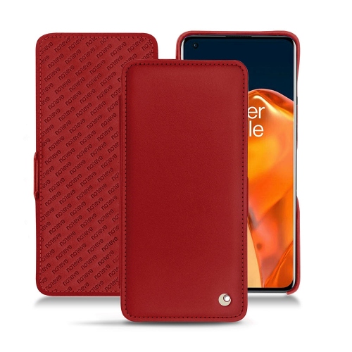 Funda de cuero premium para OnePlus 9 ProRouge ( Nappa - Pantone #d50032 ) 