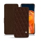 OnePlus 9 Pro leather case - Châtaigne - Couture ( Pantone 476C ) 
