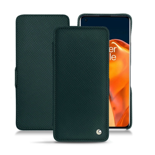 Housse en cuir haut de gamme pour OnePlus 9 ProVert séduisant ( Pantone #1d3c34 ) 