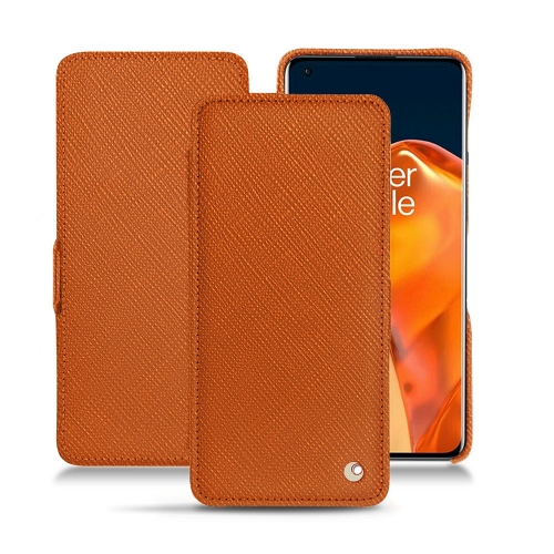 Housse en cuir haut de gamme pour OnePlus 9 ProOrange vibrant ( Pantone #e36b39 ) 